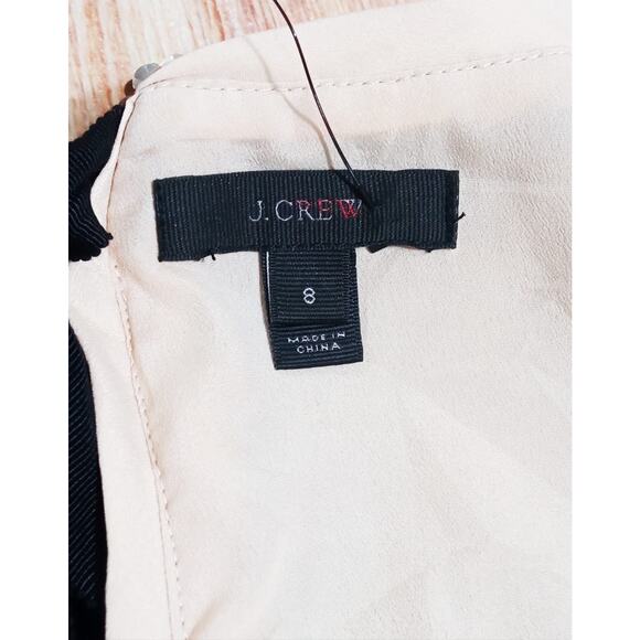 J. Crew Women’s Top Sequin Black Ribbon Zip Back Closure Gold MSRP $148 Size 8 - Picture 6 of 16